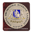 Apvalus magnetas Dzūkija su herbu ir miestais